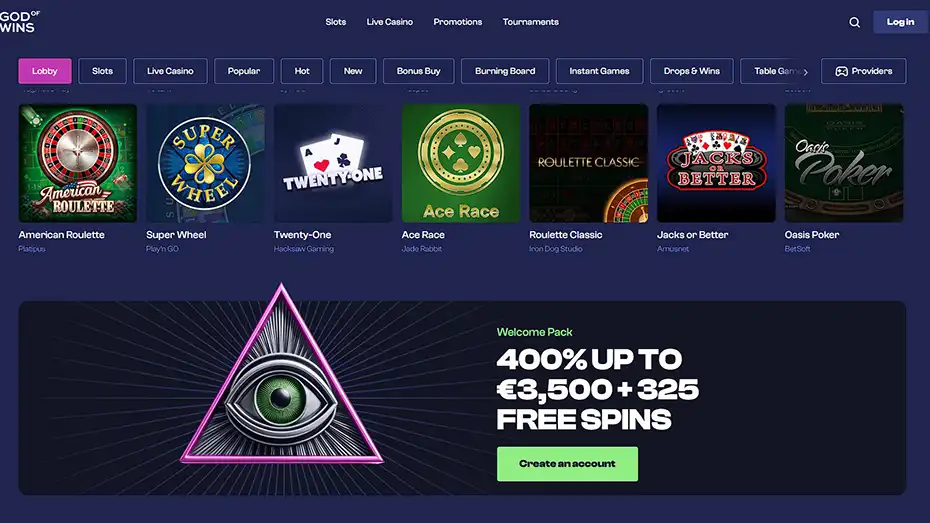 God Of Wins Casino Australia