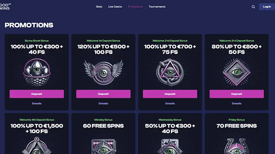 God Of Wins No Deposit Bonus