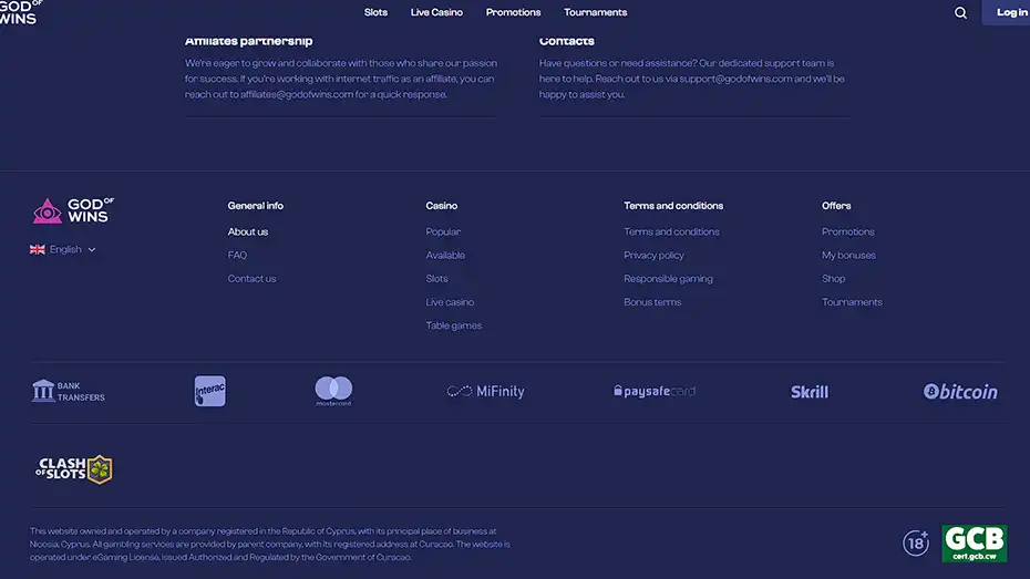 God Of Wins Withdrawal